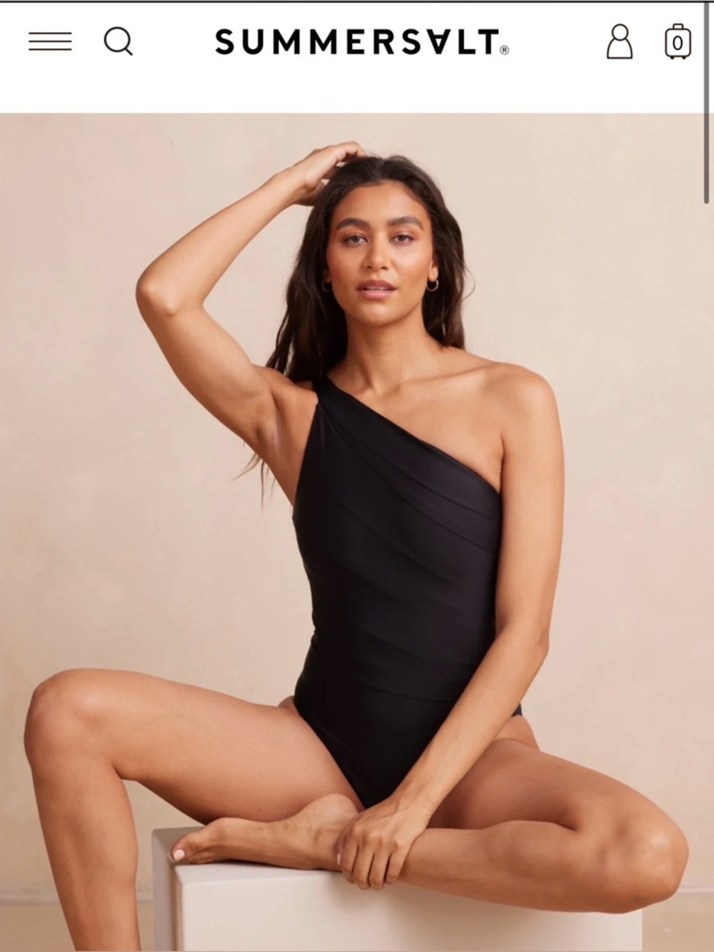 Summersalt The Sidestroke One Piece Swimsuit Black , size 18